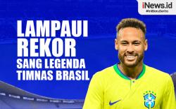Infografis Neymar Berhasil Pecahkan Rekor Pele Legenda Timnas Brasil