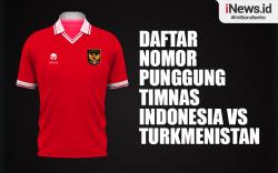 Infografis Daftar Nomor Punggung Timnas Indonesia Vs Turkmenistan