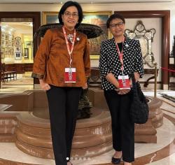 Intip Penampilan Santai Sri Mulyani dan Retno Marsudi di G20 Leaders Summit  
