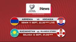 Kualifikasi Euro 2024 Malam Ini: Armenia vs Kroasia, Kazakhstan Lawan Irlandia Utara LIVE di iNews