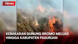 Kebakaran Gunung Bromo Sudah Mencapai Bukit Keciri di Pasuruan