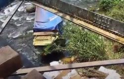 Kecelakaan di Padang Panjang Hari Ini, Truk Pakan Ayam Terjun ke Sungai