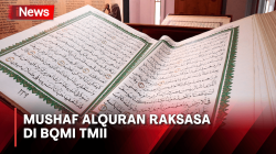 Mengintip Keindahan Mushaf Alquran Raksasa di BQMI TMII