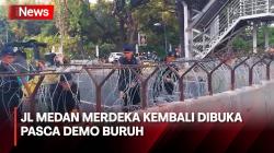 Demo Buruh di Patung Kuda Berakhir, Jalan Medan Merdeka Barat Kembali Dibuka