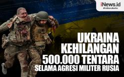 Infografis Ukraina Kehilangan 500.000 Tentara selama Agresi Militer Rusia