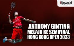 Infografis Anthony Ginting Melaju ke Semifinal Hong Kong Open 2023