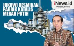 Infografis Jokowi Resmikan Pabrik Katalis Merah Putih