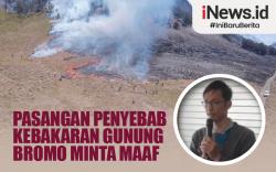 Infografis Pasangan Penyebab Kebakaran Gunung Bromo Minta Maaf