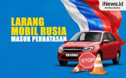 Infografis Mobil Pelat Rusia Dilarang Masuk Perbatasan Negara Baltik