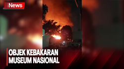 Kebakaran Museum Nasional, Atap Gedung Prasejarah Roboh