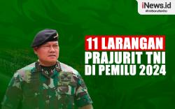 Infografis Daftar 11 Larangan Prajurit TNI di Pemilu 2024