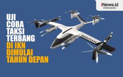 Infografis Uji Coba Taksi Terbang di IKN Dimulai Tahun Depan