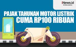 Infografis Pajak Tahunan Motor Listrik Cuma Rp100 Ribuan
