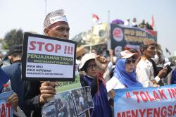 Aksi Solidaritas Bela Warga Rempang di Jakarta