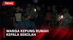 Diduga Cabuli Pelajar, Ratusan Warga Kepung Rumah Kepala Sekolah di Polewali Mandar
