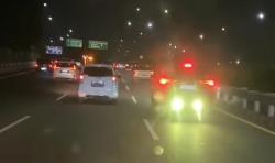 Viral Mobil Fortuner Pakai Lampu Rem Tembak, Hampir Bikin Tabrakan Beruntun