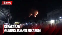  Kebakaran Melanda Gunung Jayanti Sukabumi, Merembet hingga Pemukiman Warga