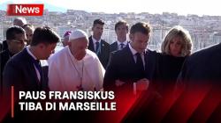 Presiden Prancis Macron Sambut Paus Fransiskus di Marseille