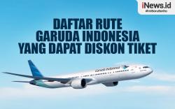Infografis Daftar Rute Garuda Indonesia yang Dapat Diskon Tiket
