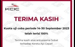 Kuota Uji Coba Kereta Cepat Whoosh Tahap 2 Ludes!<