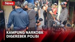 Penggerebekan Kampung Narkoba di Tanjung Priok, Diamankan Senpi Rakitan, Sajam dan Sabu<