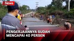 Perbaikan Jalan Rusak di Kota Jambi-Sungai Gelam yang Pernah Ditinjau Jokowi Dikebut<