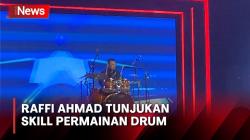 Buka Acara Indonesia Television Awards 2023, Begini Aksi Raffi Ahmad Bermain Drum