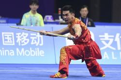 Penampilan Atlet Wushu Harris Horatius Sabet Medali Emas Asian Games 2022