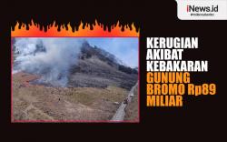 Infografis Kerugian akibat Kebakaran Gunung Bromo Capai Rp89 Miliar