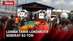 Unik, Lomba Tarik Lokomotif Seberat 83 Ton Digelar Daop 6 Yogya