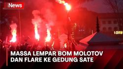 Massa Lempar Bom Molotov dan Flare ke Dalam Gedung Sate, Ini Tuntutannya