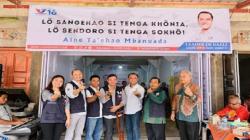 Bacaleg DPR dari Partai Perindo Leader DS Daeli Bagikan KTA Berasuransi di Nias Utara