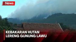 Kebakaran Hutan Lereng Gunung Lawu Menjalar Hingga ke Perkampungan Magetan