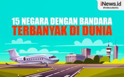 Infografis Daftar 15 Negara dengan Bandara Terbanyak di Dunia