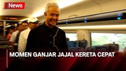 Ganjar Pranowo Tak Ketinggalan Jajal Kereta Cepat Jakarta-Bandung<
