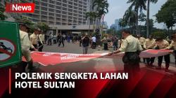 Pengelola Komplek GBK Pasang Plang Peringatan Pengosongan Lahan di Area Hotel Sultan