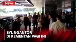 Mentan SYL Ngantor di Kementan usai Tiba di Tanah Air