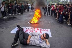 Aksi Mahasiswa Tuntut Pemkab Bogor Selesaikan Masalah Stunting hingga Kekeringan