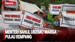Sosialisasi Warga Pulau Rempang, Menteri Bahlil Disambut Demo dan Penolakan