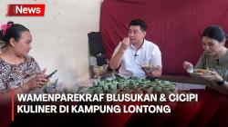 Wamenparekraf Angela Tanoesoedibjo Blusukan ke Kampung Surabaya Cicipi Lontong Mie