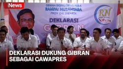 Ormas Rampai Nusantara Deklarasi Dukung Gibran sebagai Cawapres<