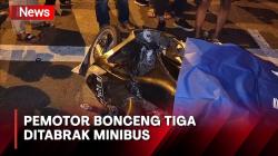 Pemotor Bonceng 3 di Jakpus Tewas Ditabrak Minibus