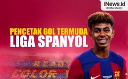 Infografis Lamine Yamal Jadi Pencetak Gol Termuda Liga Spanyol