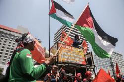 Aksi Desak PBB Hentikan Perang Israel dan Palestina