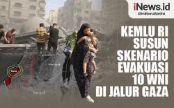 Infografis Kemlu RI Susun Skenario Evakuasi 10 WNI di Jalur Gaza