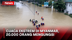 Banjir Bandang di Myanmar, Ribuan Warga Terpaksa Mengungsi