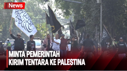 Massa Ormas Islam Se-Jawa Barat Gelar Demo, Minta Pemerintah Kirim Tentara ke Palestina<