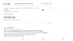 Cara Menghitung Jumlah Hari Berlalu di Google Day Since