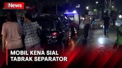 Tabrak Pengendara Motor, Minibus Kena Sial Tabrak Separator di Kebayoran Lama saat Mencoba Kabur