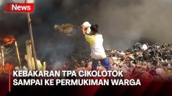 Meski Gagal, Anak Pemulung Berusaha Padamkan Api Kebakaran di TPA Cikolotok